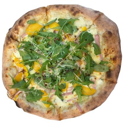 Ham & Peach Pizza