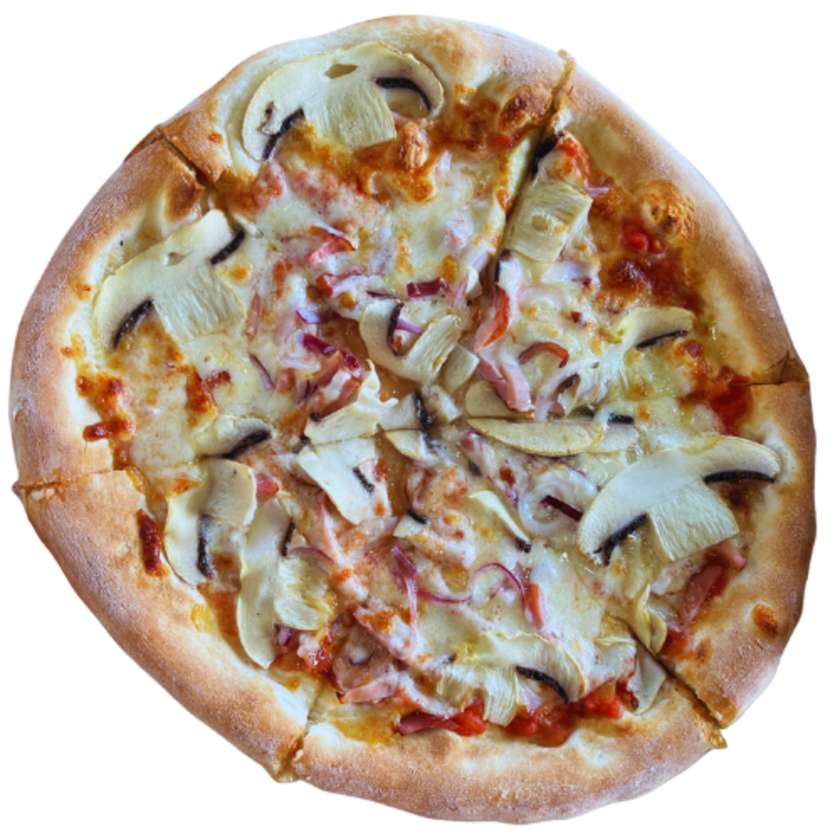 Mushroom and Ham Pizza