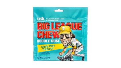 Big League Chew Bubble Gum Triple Play Tropical 60g