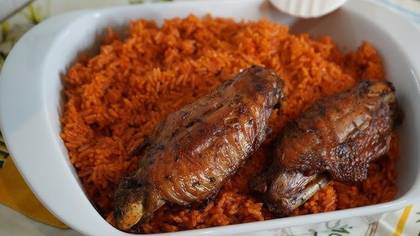 Jollof Rice & Peppered Turkey