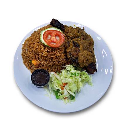 Grilled Chicken Thigh with Jollof Rice