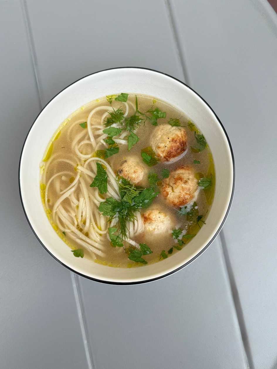 Chicken Broth with Meatballs