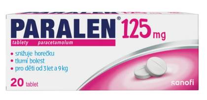 Paralen 125 mg 20 tablets