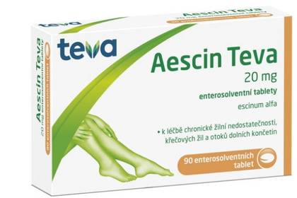 Aescin Teva 20 mg 90 tablets