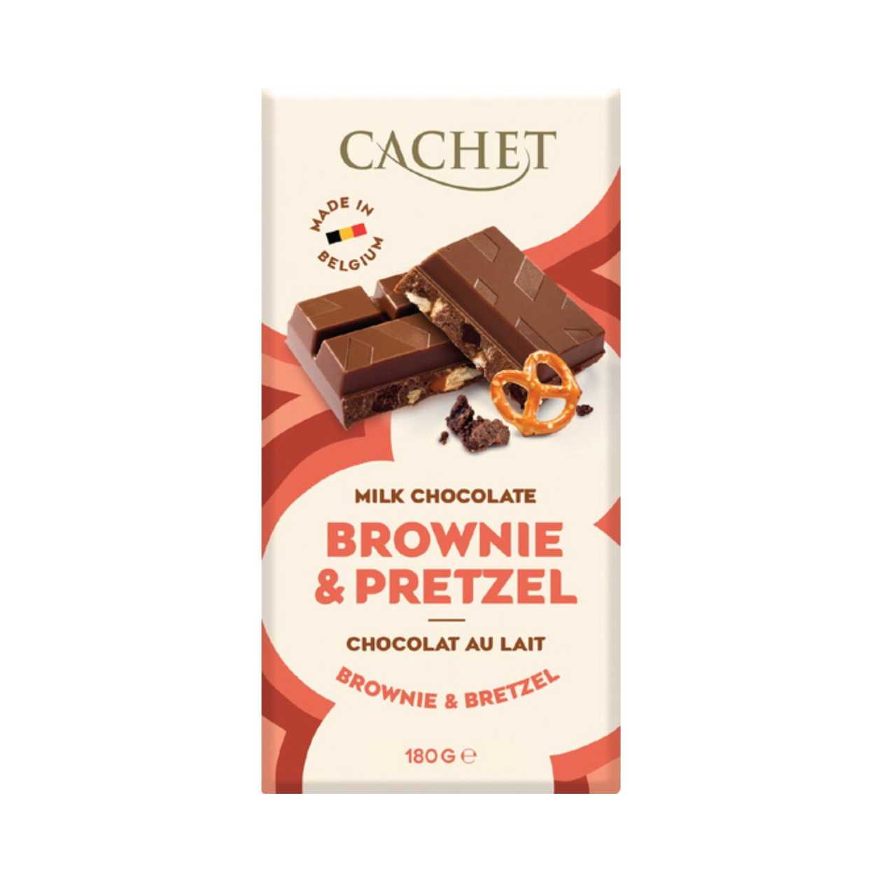 Pieniškas šokoladas su „Brownie” pyrago ir riestainio gabalėliais „CACHET”