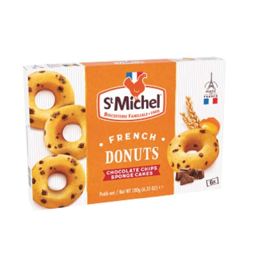French Donuts with chocolate chips. 180 g. 6 pcs.