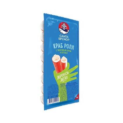 Produs de imitatie bete de crab cu branza si verdeata 150g