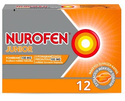 NUROFEN JUNIOR ORANGE 100MG CAPSULES 12