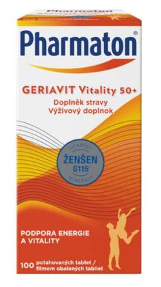 Pharmaton Geriavit Vitality 50+ 100 Tablets