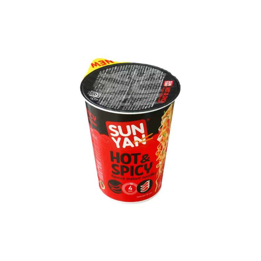 Greitai paruošiami makaronai aštraus skonio SUN YAN