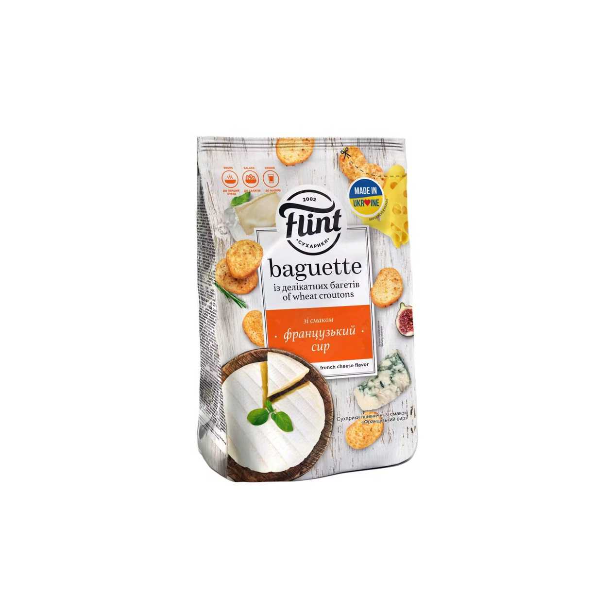 Džiūvėsėliai FLINT, baguette, prancūziško sūrio skonio
