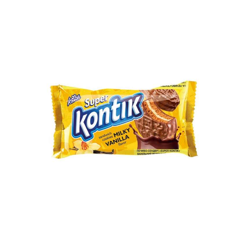Sausainiai „Super Kontik” vaniliniai pieno skonio