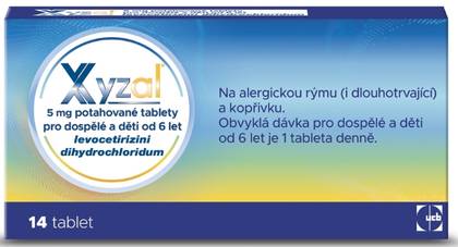 Xyzal 5 mg 14 tablets