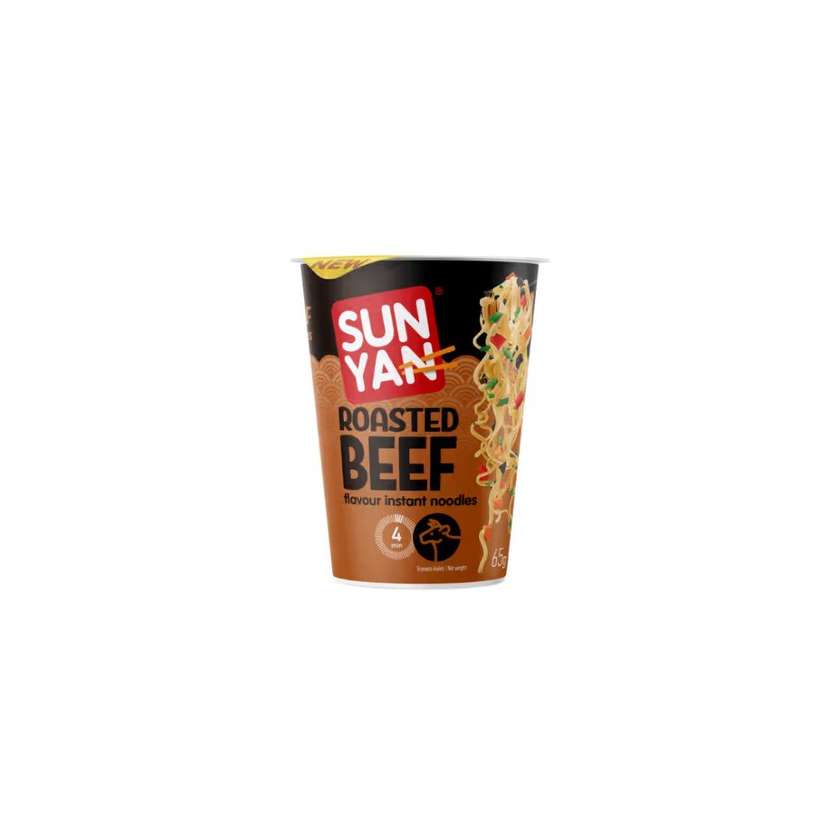 Greitai paruošiami makaronai kepintos jautienos skonio SUN YAN