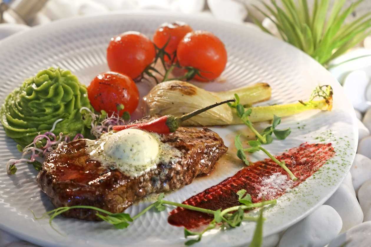 Aged beef loin steak