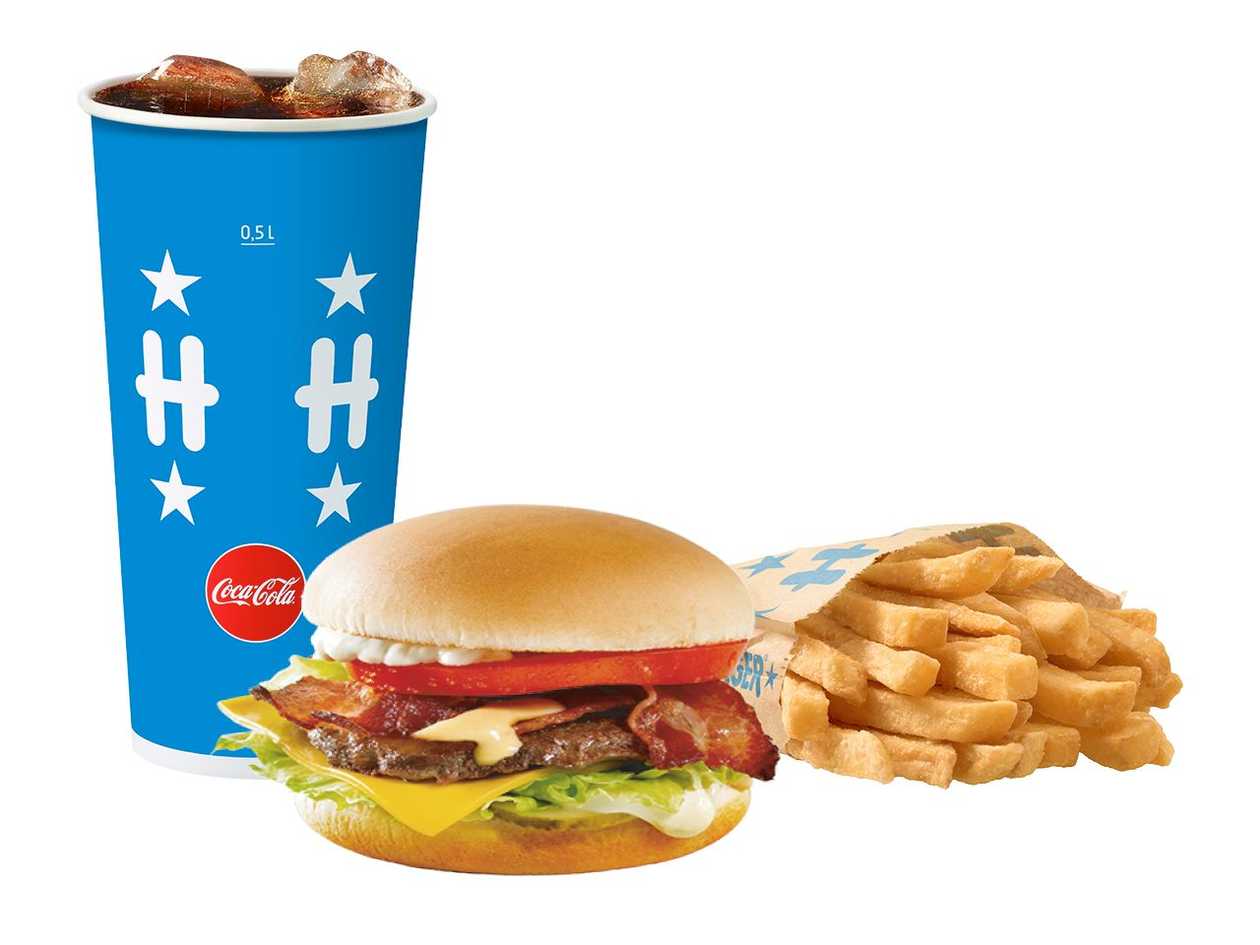 Large Bacon Burger Combo