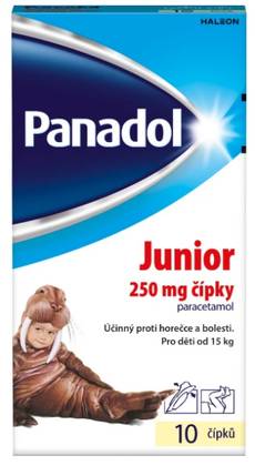 PANADOL JUNIOR 250 mg 10 suppositories