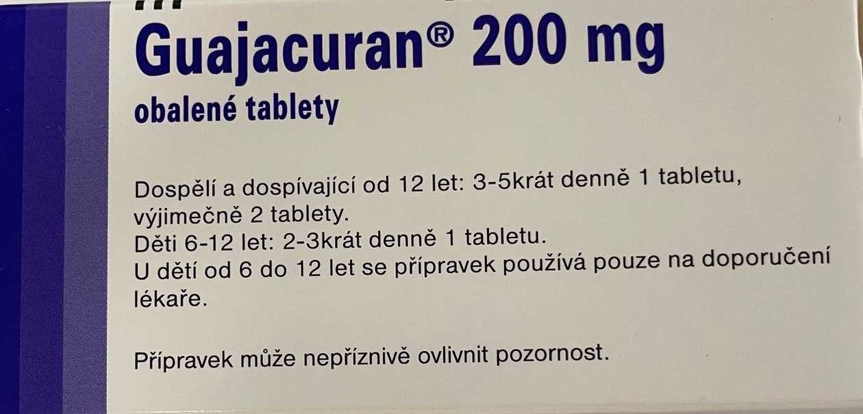 Guajacuran 200 mg 50 tablets