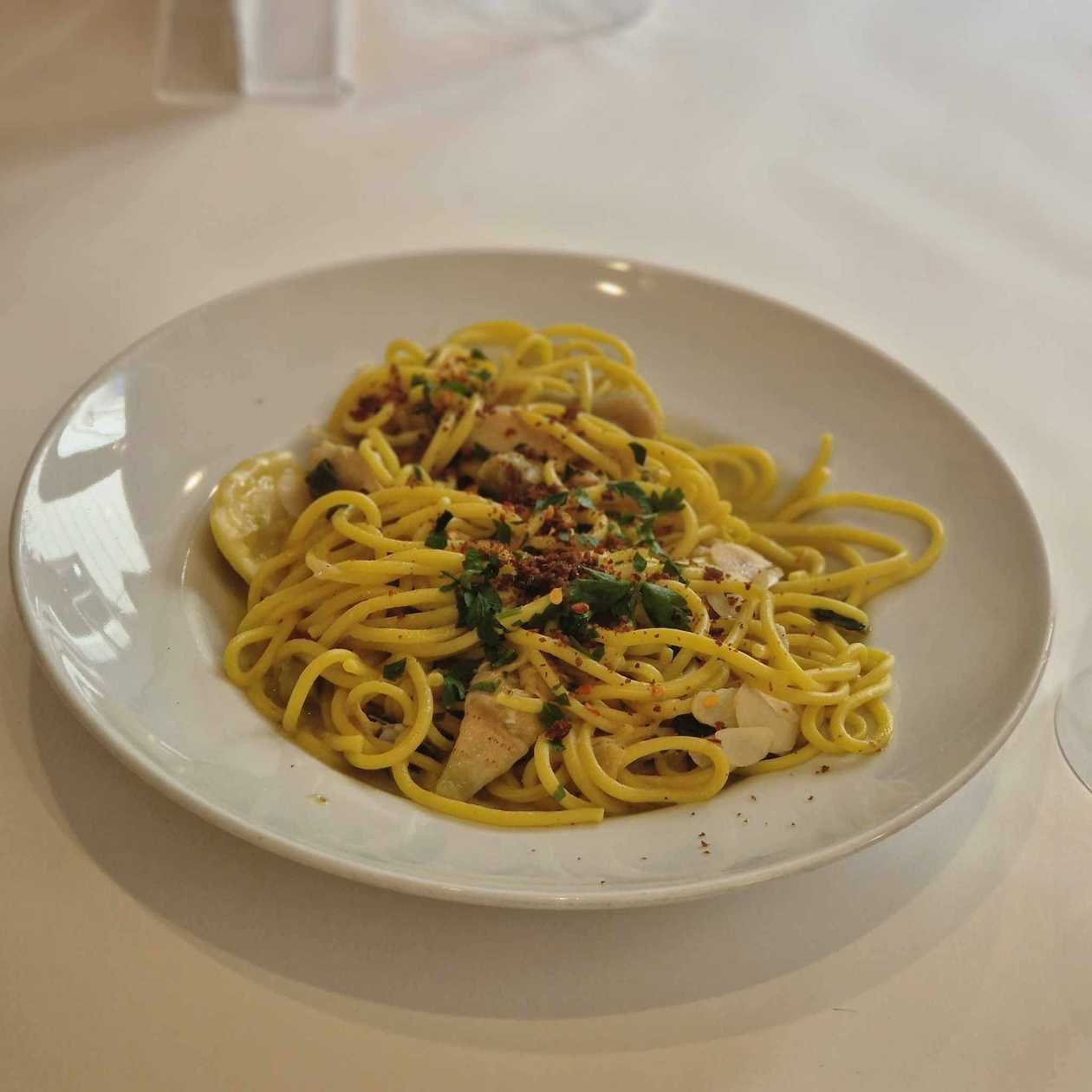 Spaghetti alla limone e gamberetti