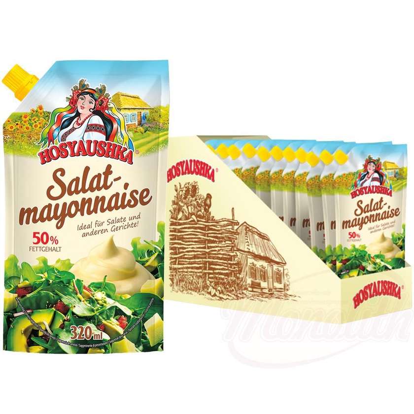 Μαγιονέζα "Hosyauška" 50% 320ml (Κουτί 16)