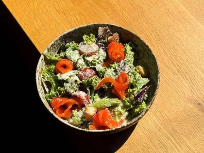 Caesar Salad with Salmon