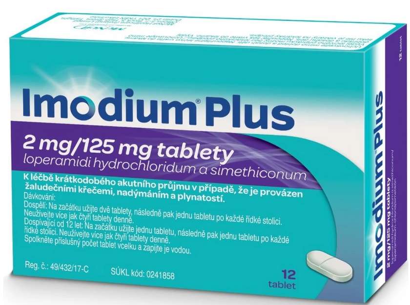 Imodium Plus 2 mg / 125 mg 12 tablets