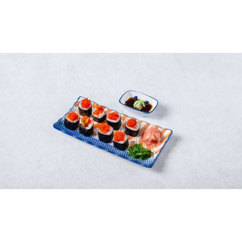 Sushi se smaženou krevetou a kaviárem