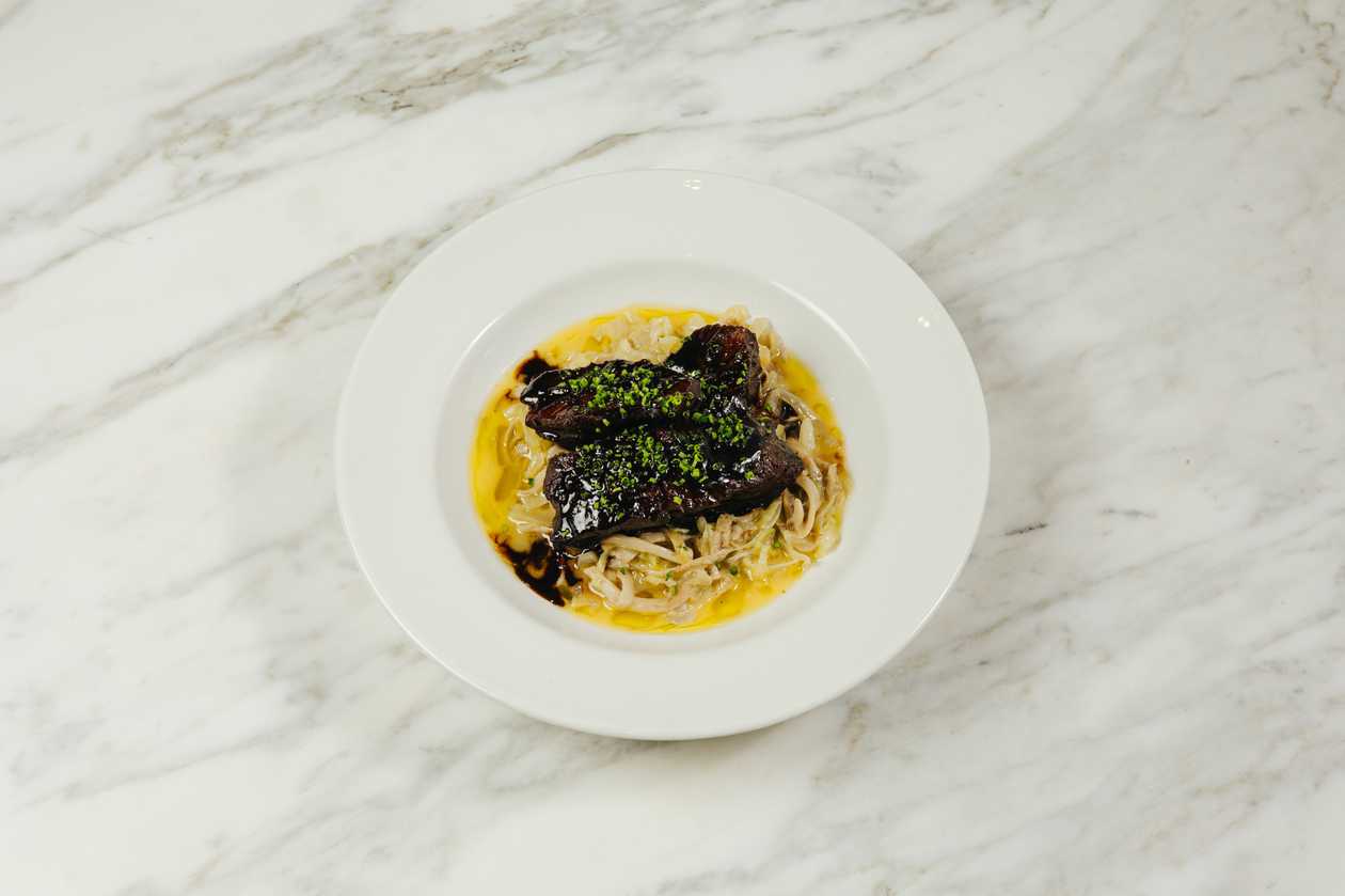 Veal Cheeks with Oyster Mushrooms and Stewed Cabbage 300g