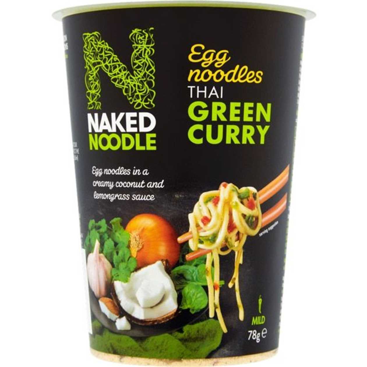 Naked Noodle Noodles com Caril Verde embalagem 78 g