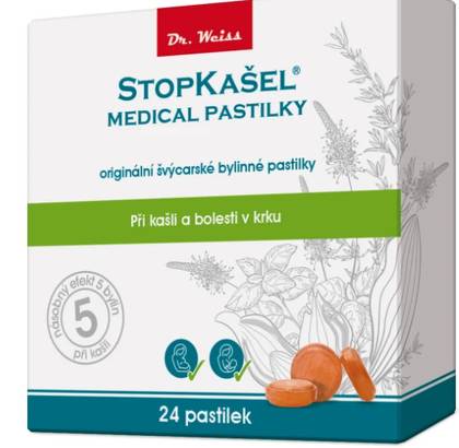 STOPKAŠEL Medical Lozenges Dr. Weiss 24 Lozenges