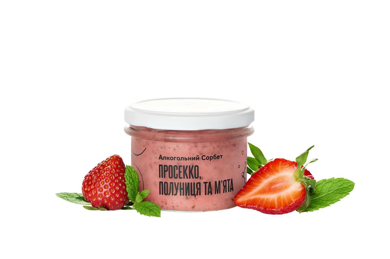 Алкогольне "Просеко Полуниця-м'ята"