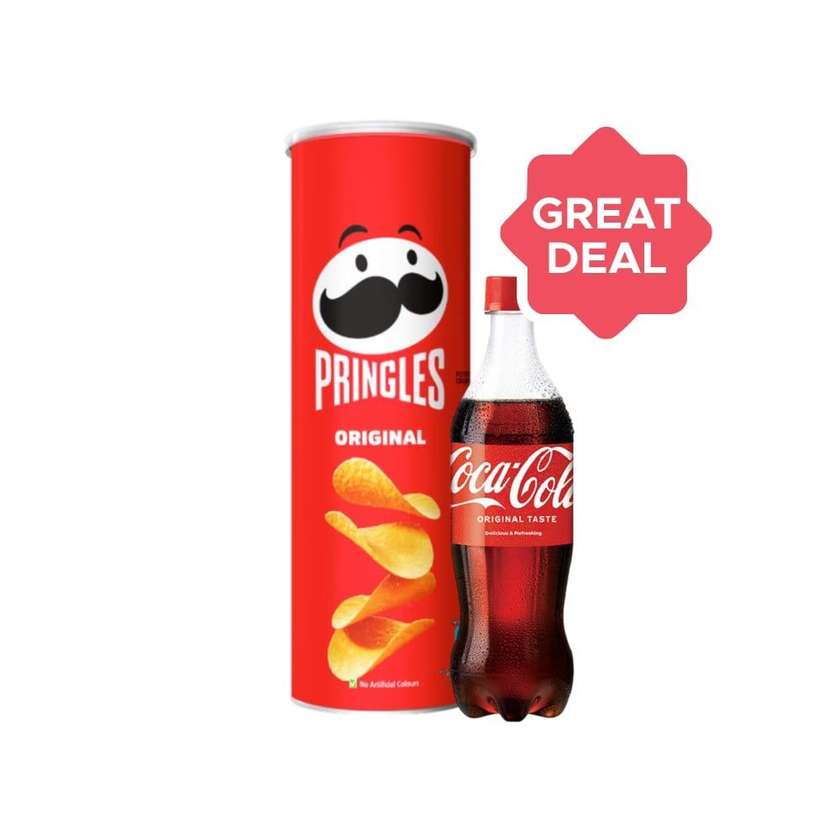 Pringles Original +Coca cola Original 1lt