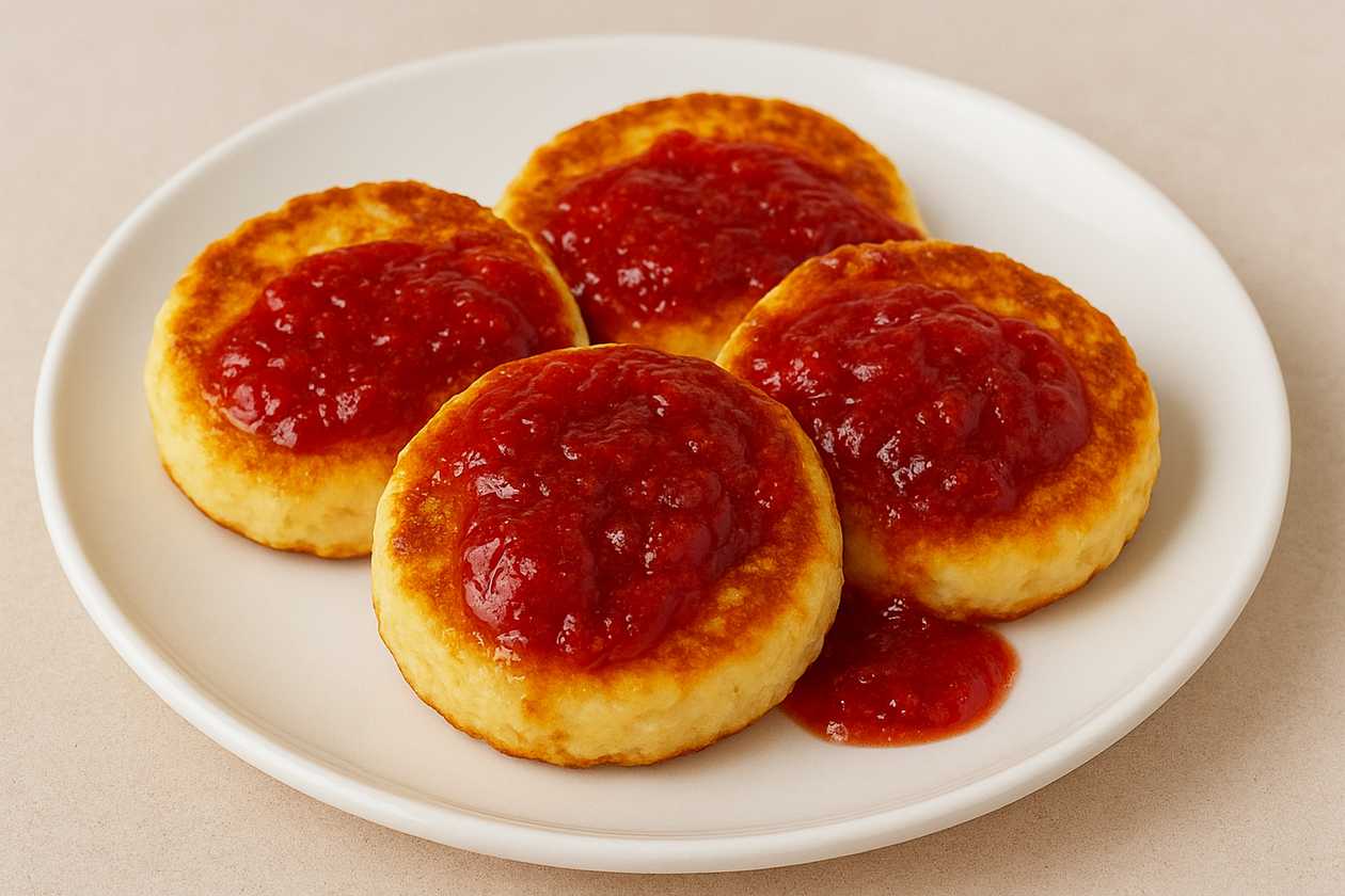 Mini Cheesecakes with Strawberry and Raspberry Sauce
