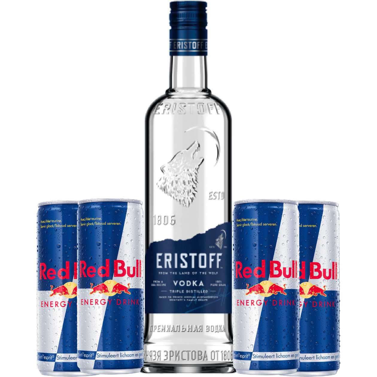 Eristoff Vodka 70cl+2 Redbull