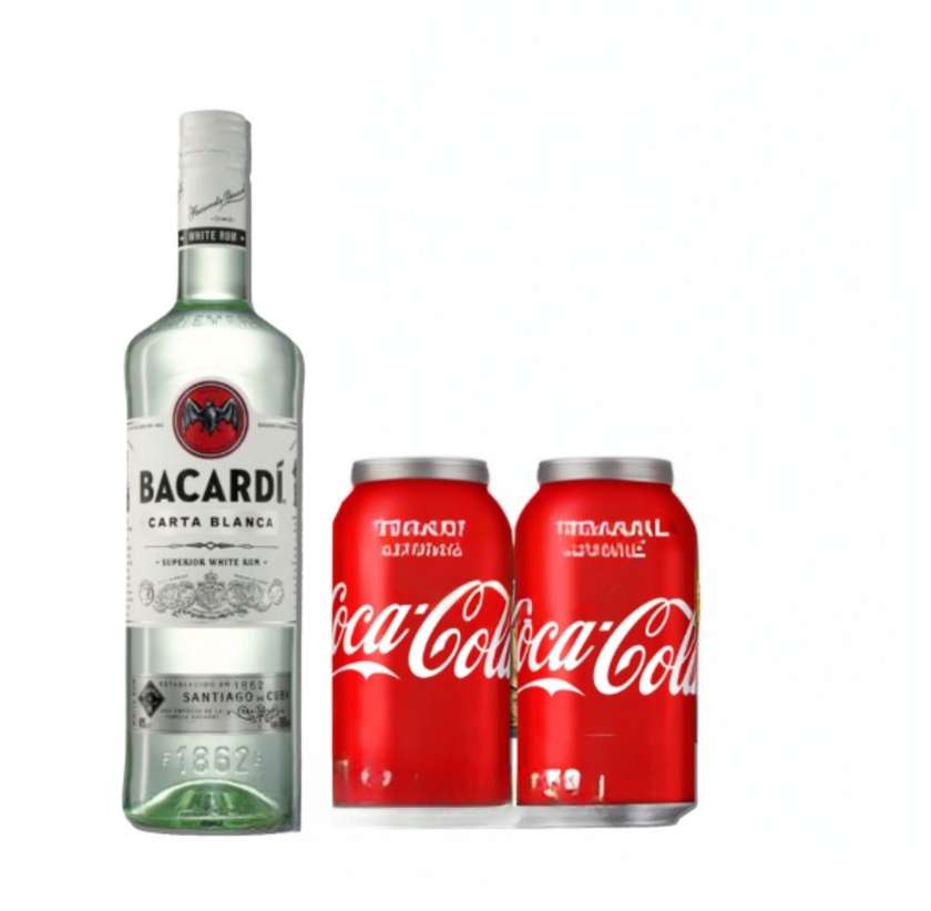 Bacardi Carta Blanka vodka 70cl+2 Coca cola  lata