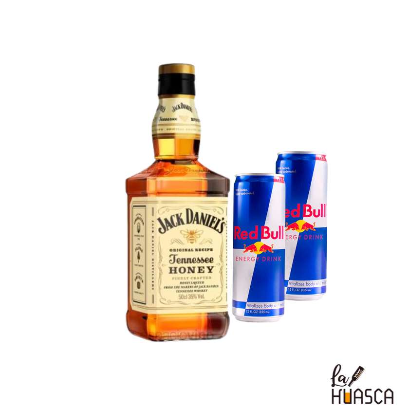 Jack daniels Honey whisky 70cl+2 Redbull