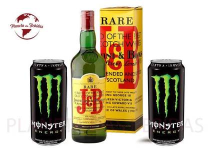 J&B Whisky 70cl+2 Monster Energy