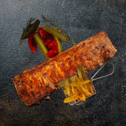 Pork Ribs & Potatoes & Pickles - Platter for 2 People