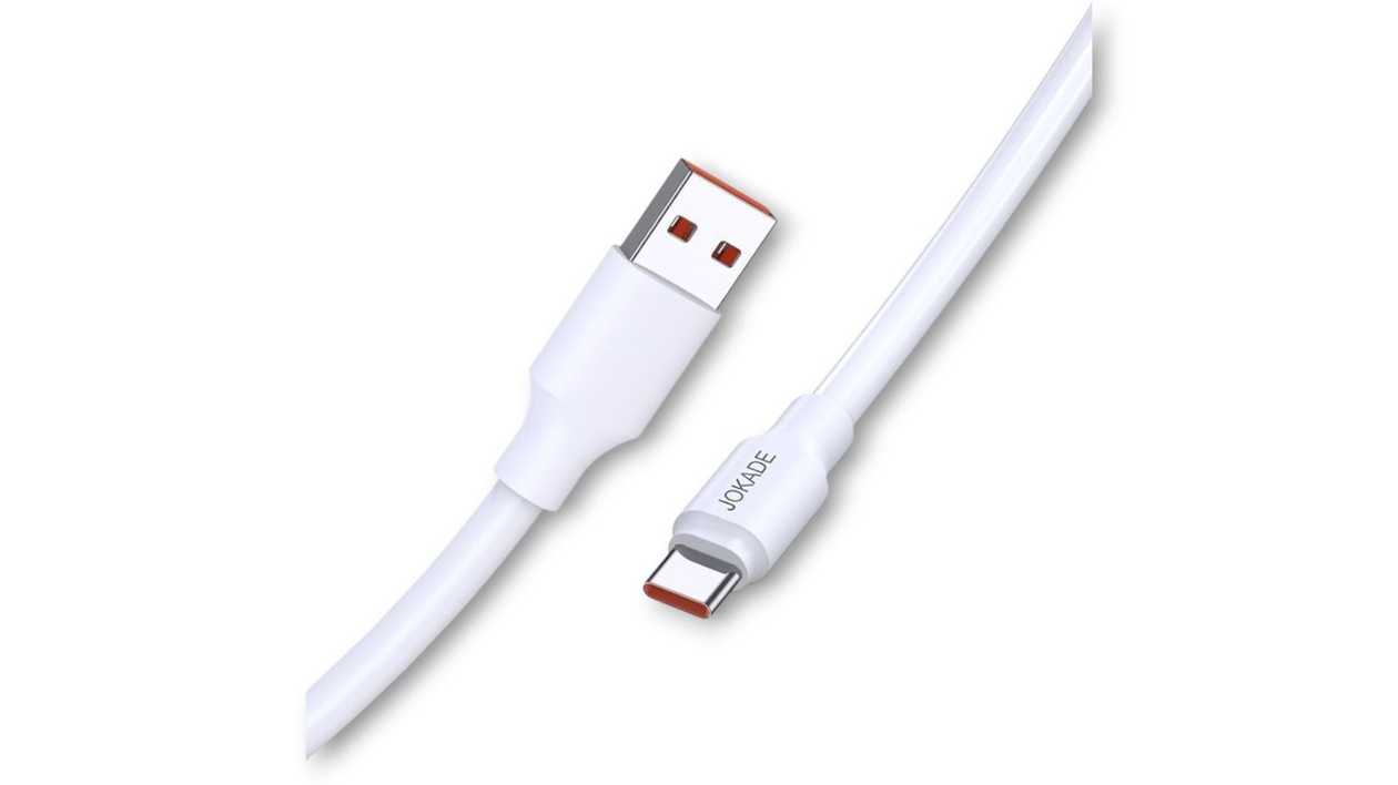 Jokade JA018, USB-C Thick Cable, 120W, White, 6921042126401