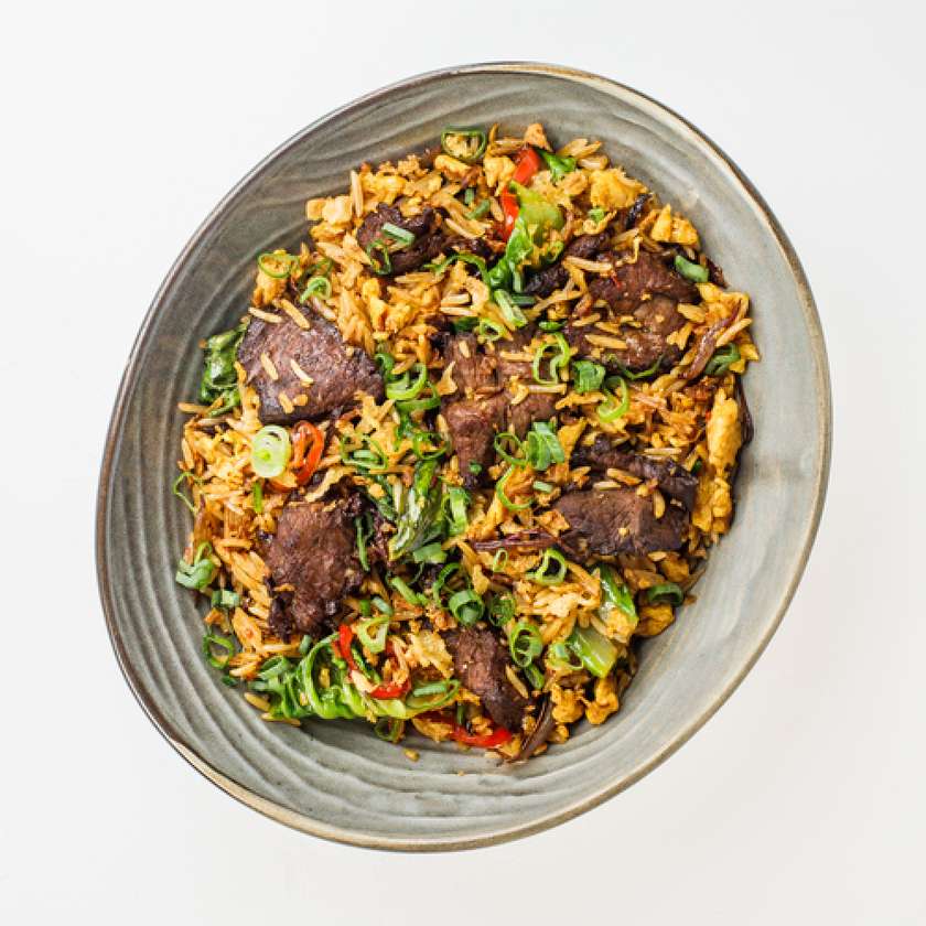 РИС WOK З ЯЛОВИЧИНОЮ (350г)