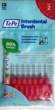 TePe Interdental Brushes Size 2 Red 8 pcs