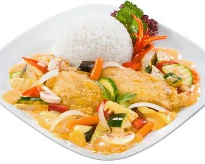 32. Ryba Panierowana w Czerwonym Curry