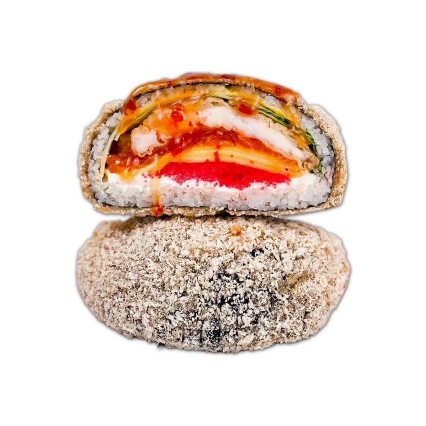 Sushi Burger with Shrimp and Salmon