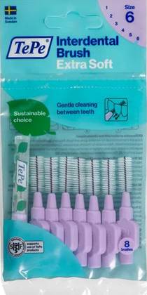 TePe Extra Soft 6 Purple 8 pcs