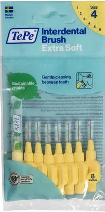 TePe Extra Soft Toothbrush 4 Yellow 8 pcs