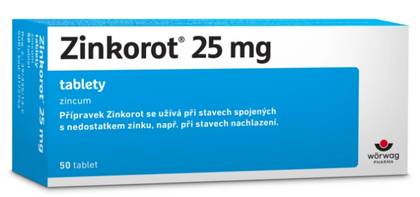 Zinkorot 25 mg 50 tablets