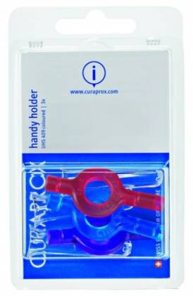 CURAPROX UHS 409 Handy Holder 3pcs + Caps 3pcs