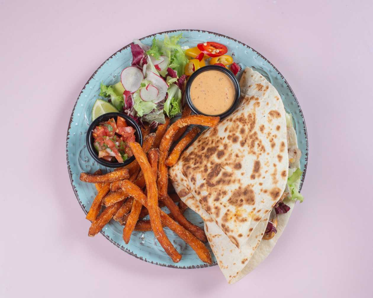 Tortilla Hamburgesa de Pollo