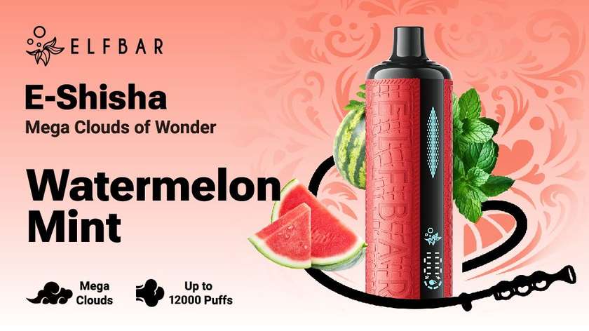 ELFBAR E-SHISHA 12000 WATERMELON MINT