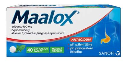 Maalox 40 Chewable Tablets MINT